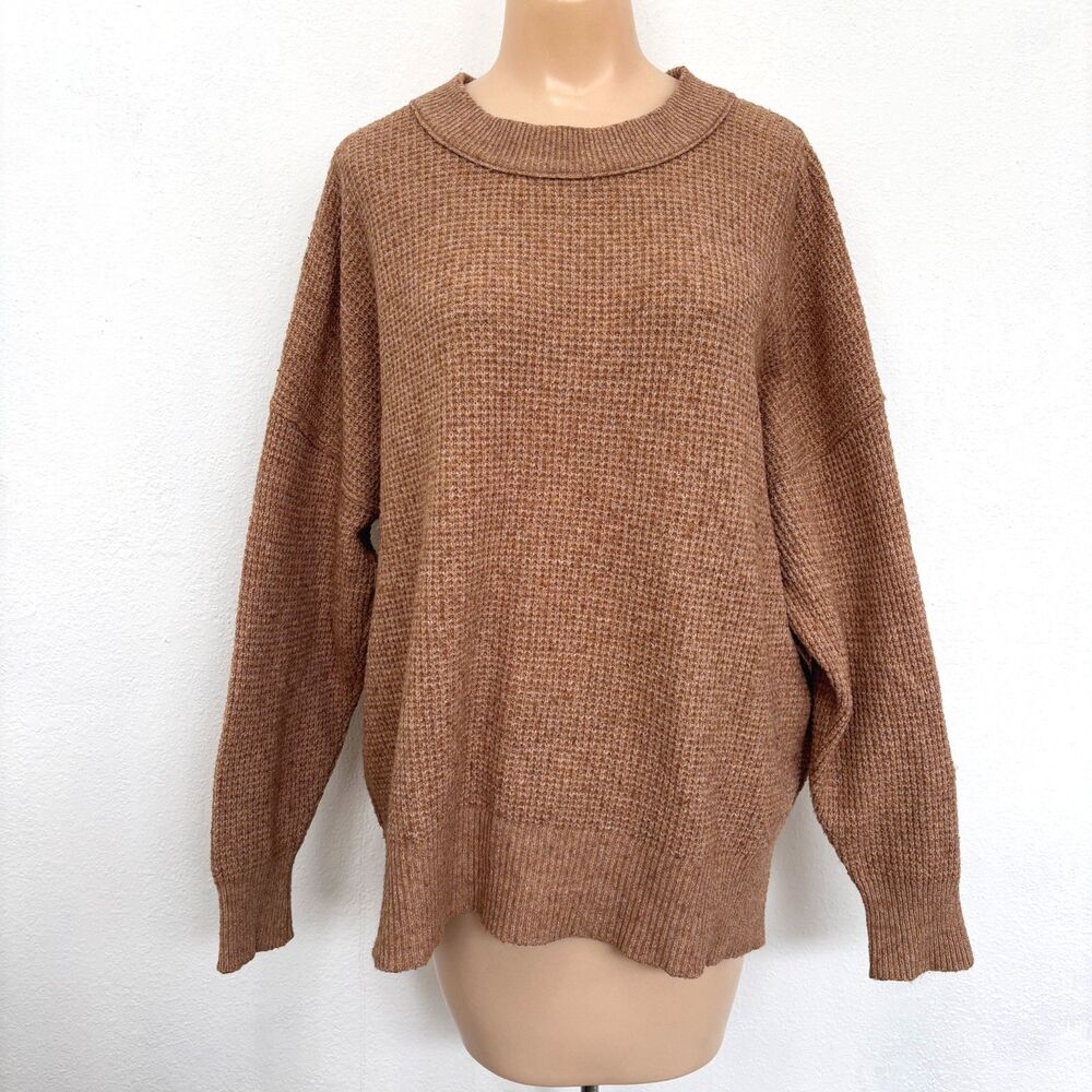 Aerie Womens Lagenlook Oversized Waffle Weave Sweater Small Sweater Boho Granola